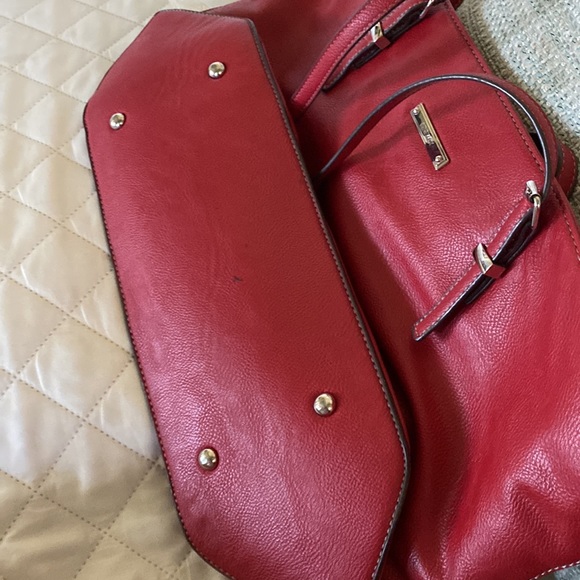 Nine West red tote - Picture 3 of 8
